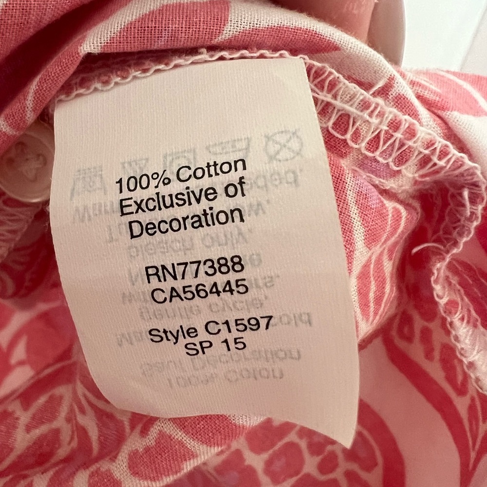 NWOT J. Crew Pink Floral Blouse with Blue Embroidery Detail Sz L - Picture 10 of 10